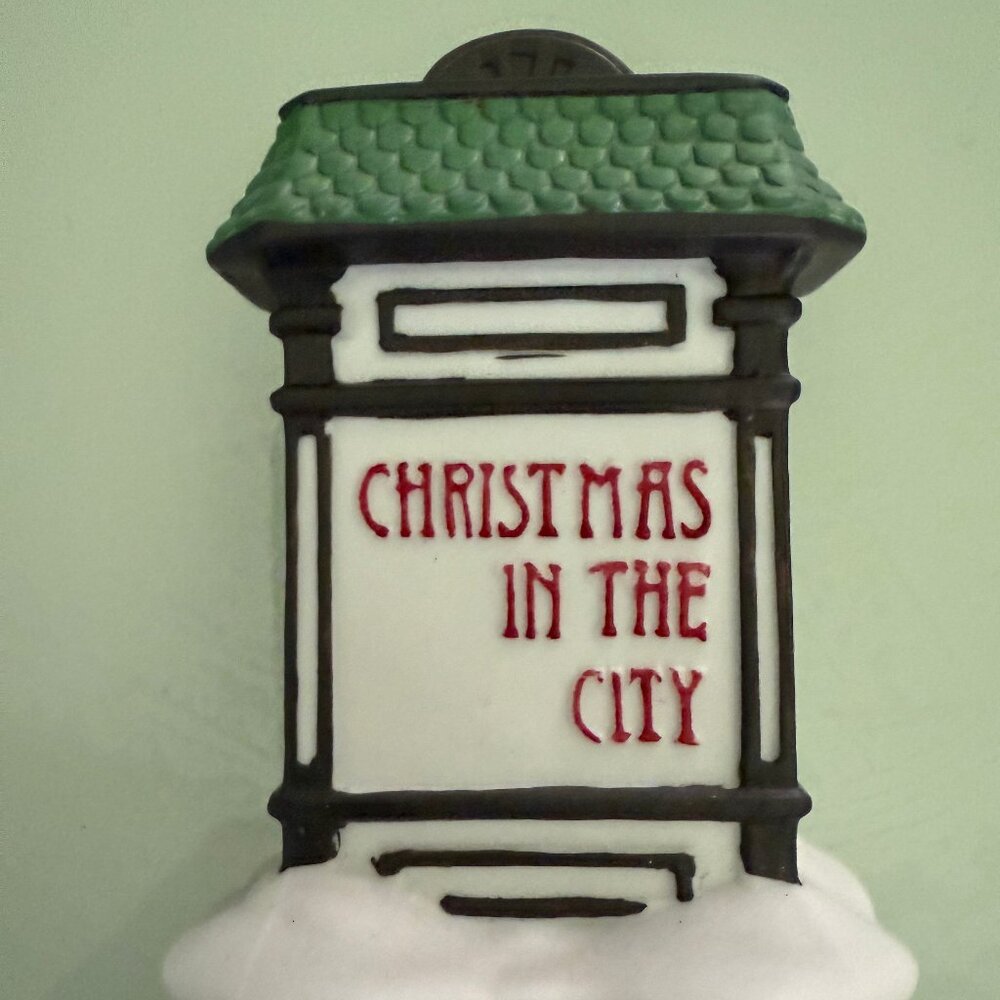 Department 56 Christmas in the City Sign Heritage Village
